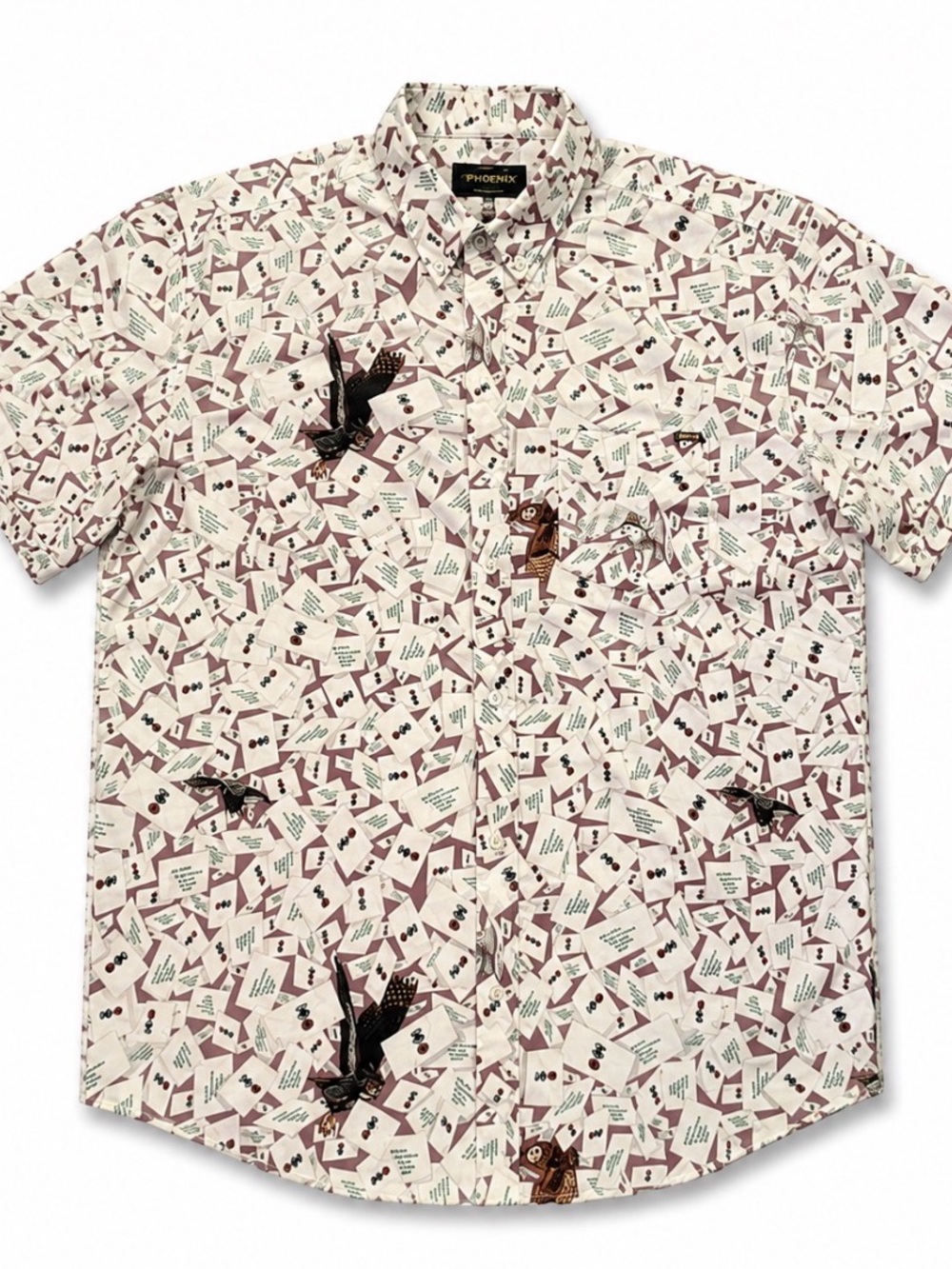 RSVLTS Harry Potter Hogwarts Letter KUNUFLEX Button Up Shirt Men’s 2XL Owl